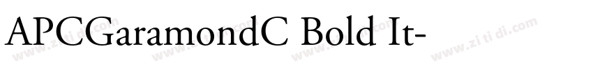 APCGaramondC Bold It字体转换